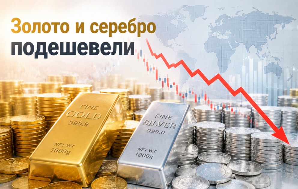 Цены на золото и серебро снизились