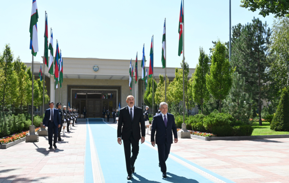 Daşkənddə Prezident İlham Əliyevin rəsmi qarşılanma mərasimi olub