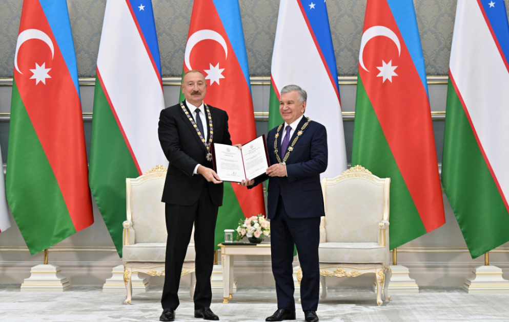 Award ceremony for Presidents of Azerbaijan and Uzbekistan held in Tashkent