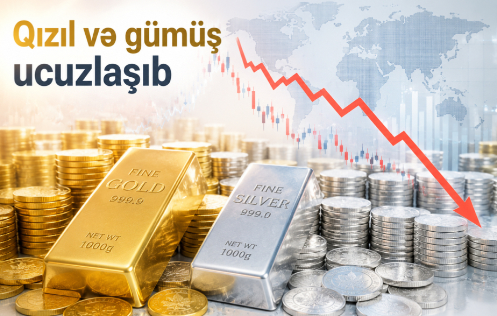 Qızıl və gümüş ucuzlaşıb