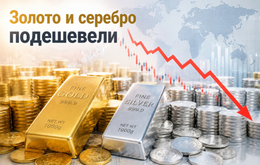 Цены на золото и серебро снизились