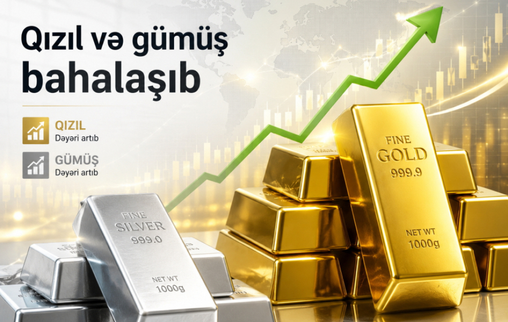 Qızıl və gümüş bahalaşıb