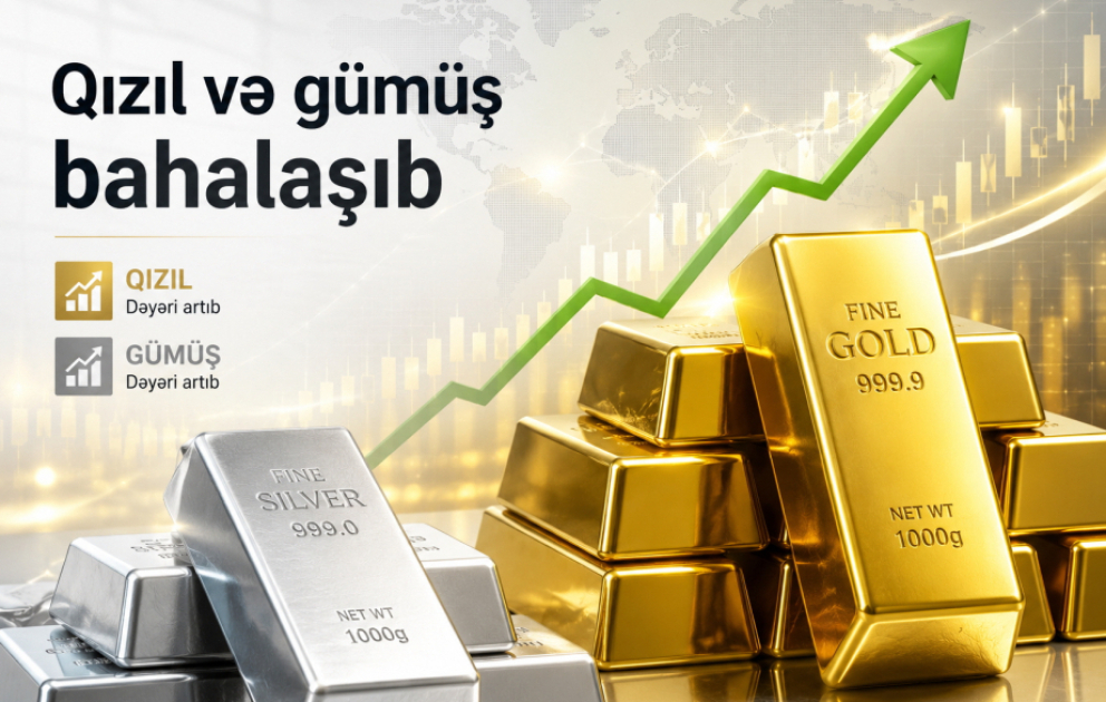 Qızıl və gümüşün bahalaşması davam edir