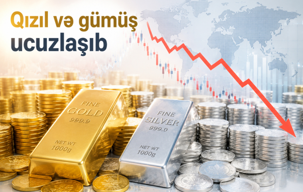 Qızıl və gümüş ucuzlaşıb
