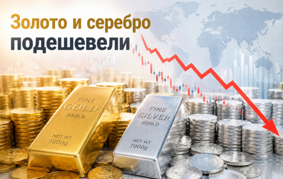Цены на золото и серебро снизились
