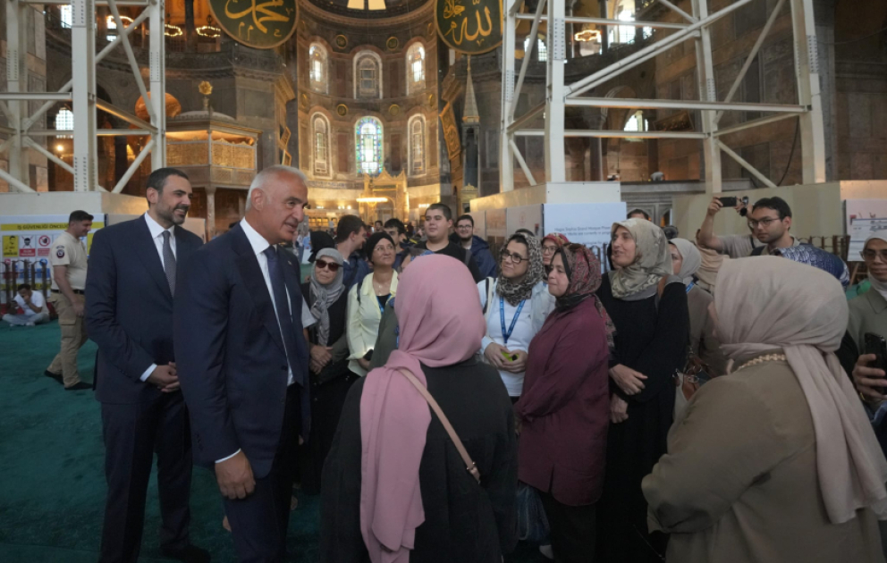 Ayasofya məbədində bərpa işləri aparılır