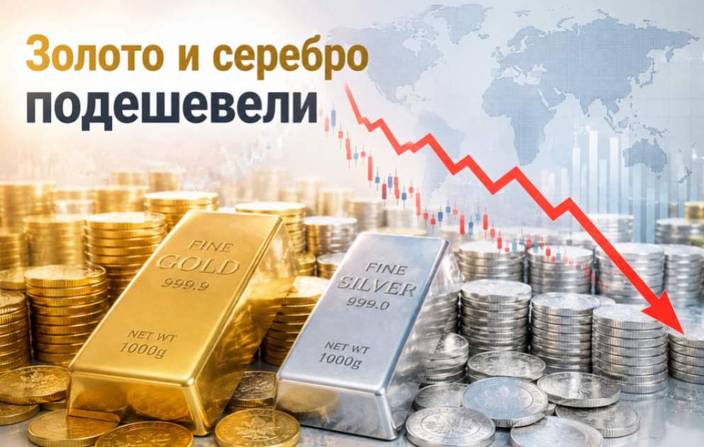 Цены на золото и серебро снизились