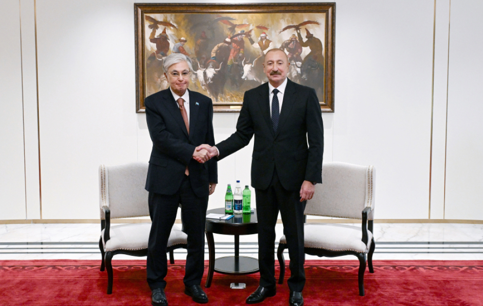 President of Azerbaijan Ilham Aliyev met with President of Kazakhstan in Bishkek