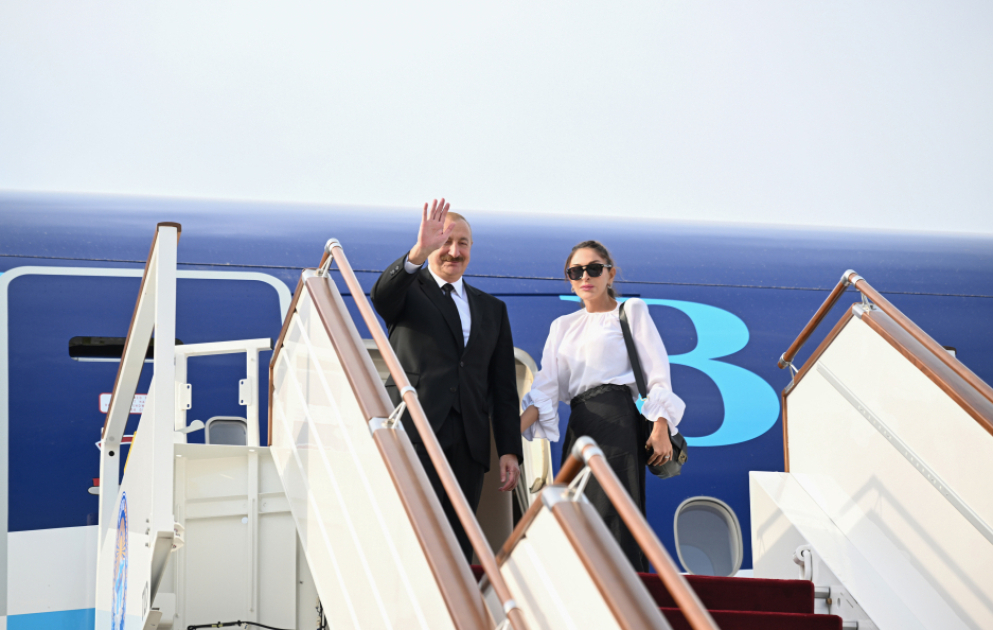 President Ilham Aliyev's social media accounts shared video about his visit to Kyrgyzstan