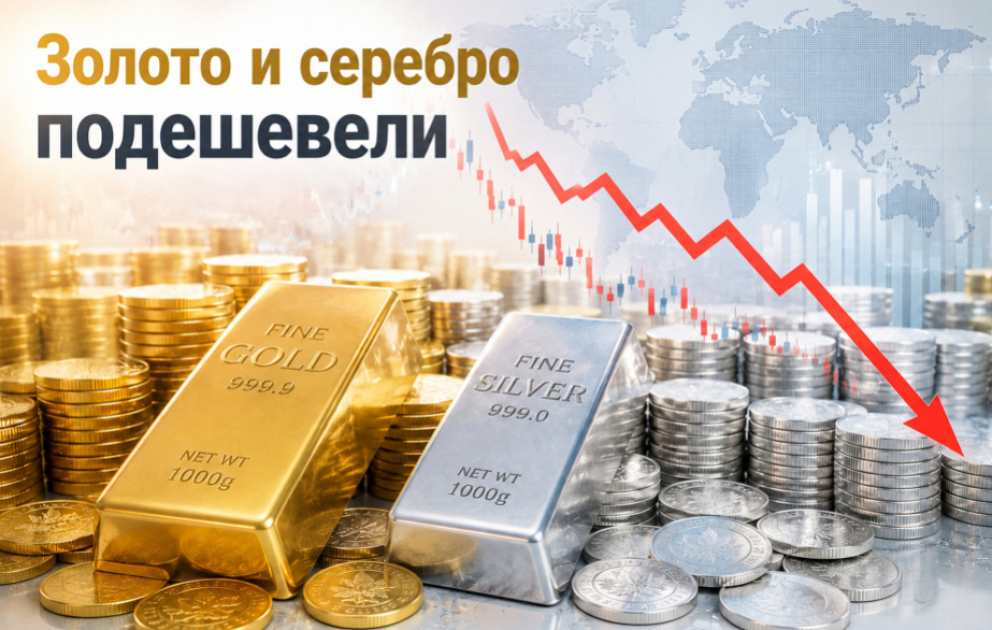 На мировом рынке снизились цены на золото и серебро
