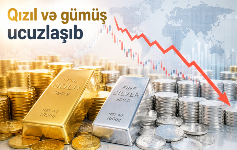 Qızıl və gümüş ucuzlaşıb