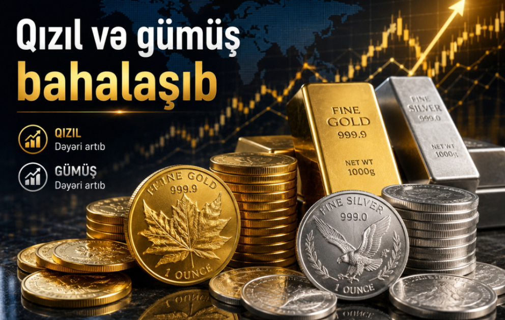 Qızıl və gümüş bahalaşıb