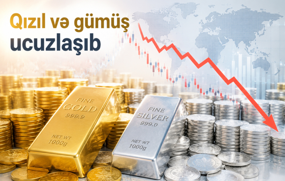Qızıl və gümüş ucuzlaşıb