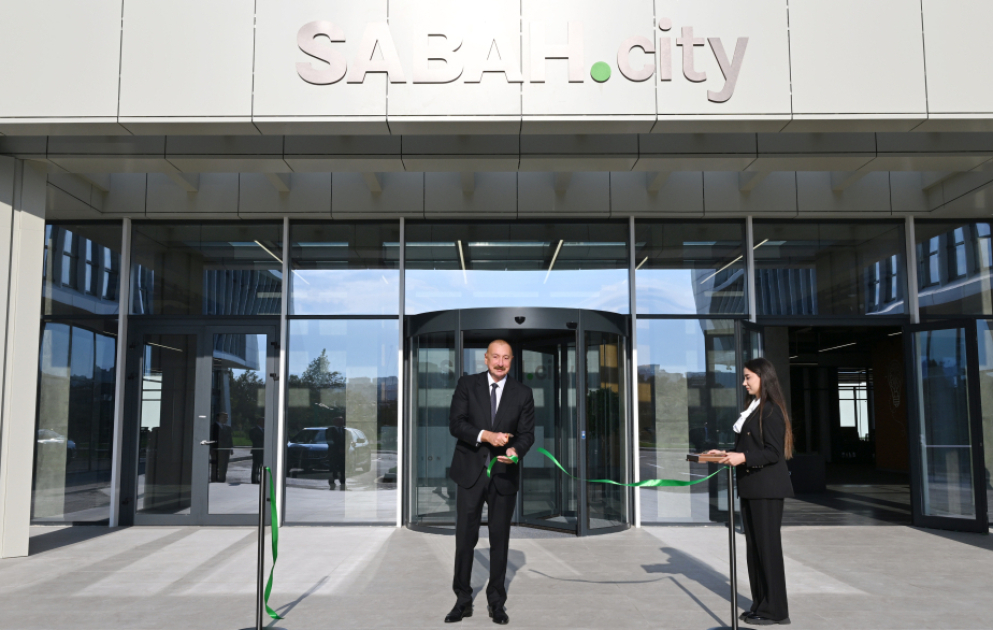 Prezident İlham Əliyev “SABAH.city” innovasiya şəhərciyinin birinci mərhələsinin açılışında iştirak edib