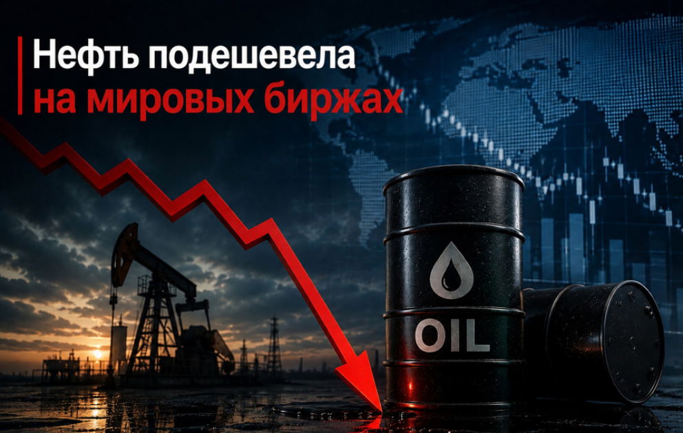 На мировых биржах цены на нефть снизились