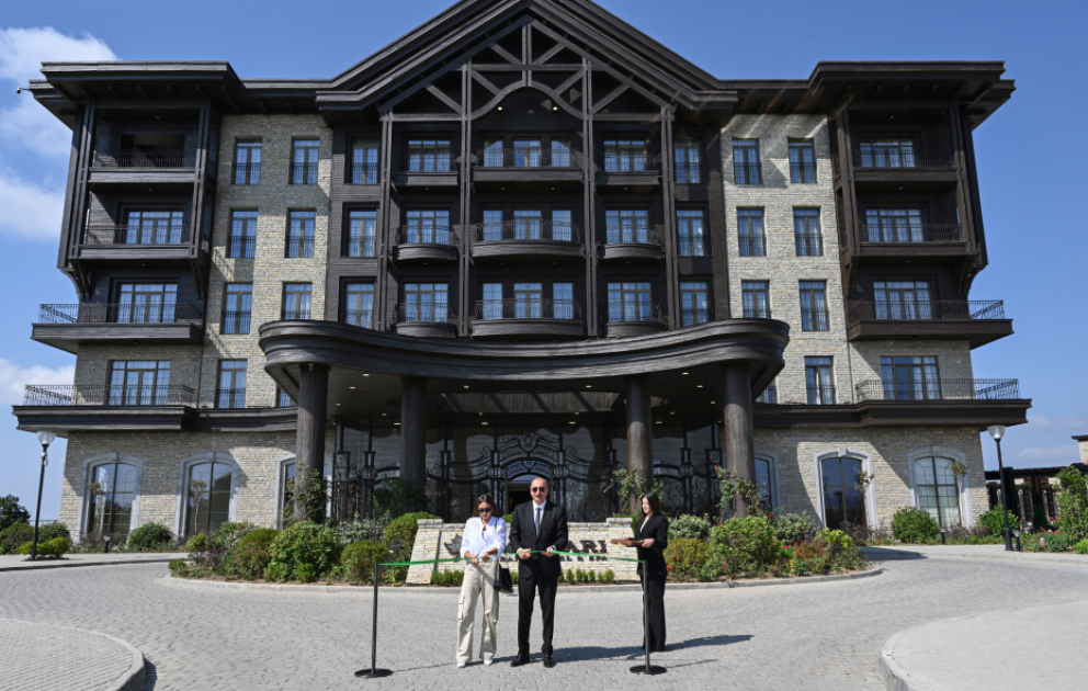 Президент Ильхам Алиев принял участие в открытии комплекса Meysari Grand Hotel & SPA в Шамахы