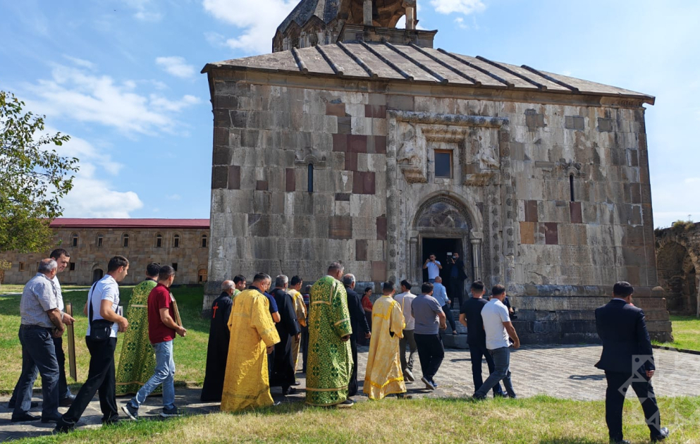 Azərbaycan Alban-Udi Dini İcmasının nümayəndələri Gəncəsər Monastır Kompleksini ziyarət ediblər