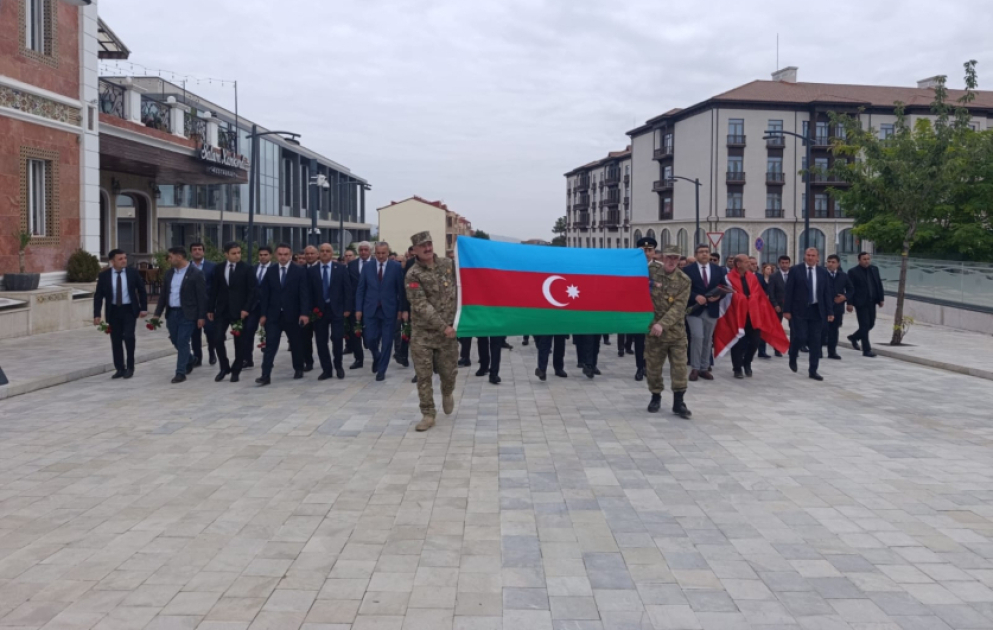 Xankəndidə Zəfər parkına yürüş olub