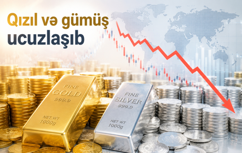 Qızıl və gümüş ucuzlaşıb