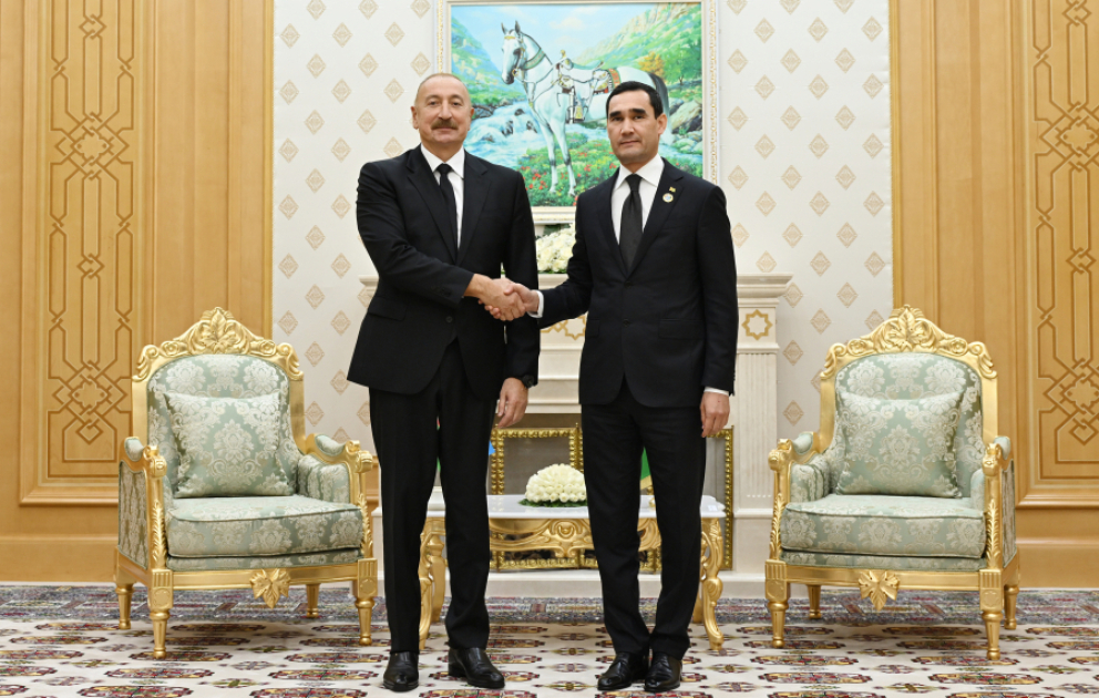 Les présidents azerbaïdjanais et turkmène s’entretiennent à Turkmenbachi
