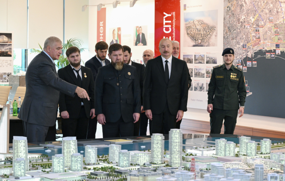 Prezident İlham Əliyev və Rusiyanın Çeçenistan Respublikasının başçısı “Bakı Ağ Şəhər”də olublar