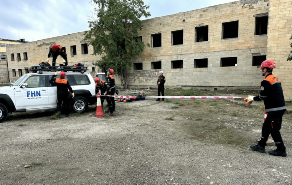 FHN Salyanda növbəti xilasetmə təlimi keçirib