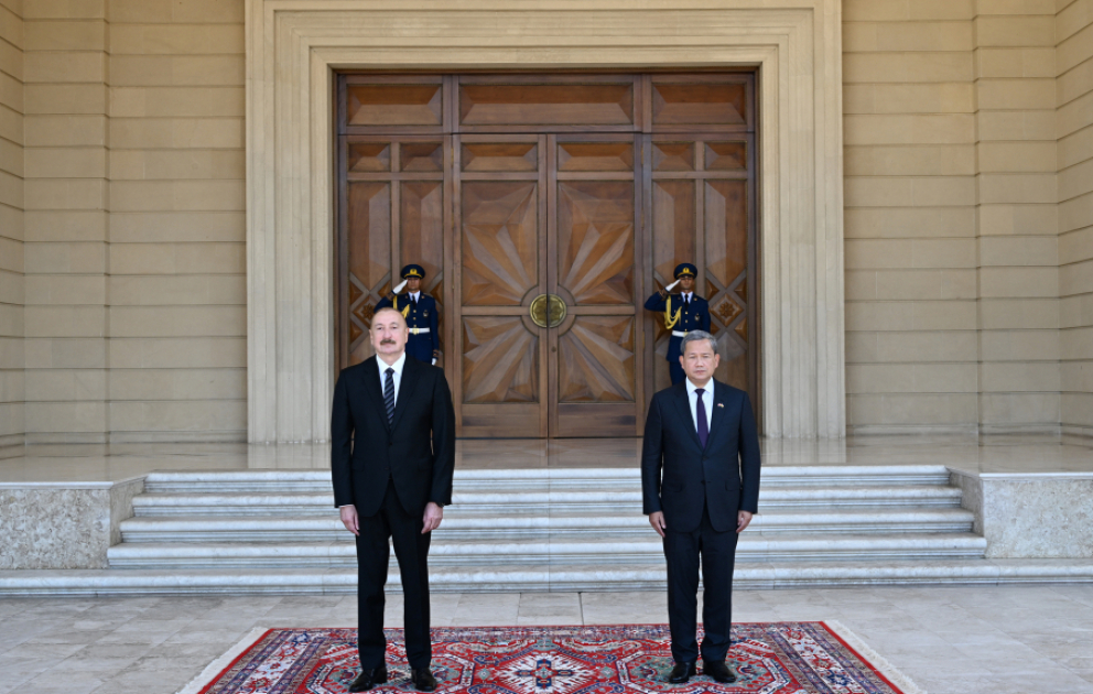 Offizieller Empfang von Premierminister des Königreichs Kambodscha in Baku