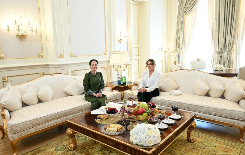 First Ladies of Azerbaijan and Cambodia met
