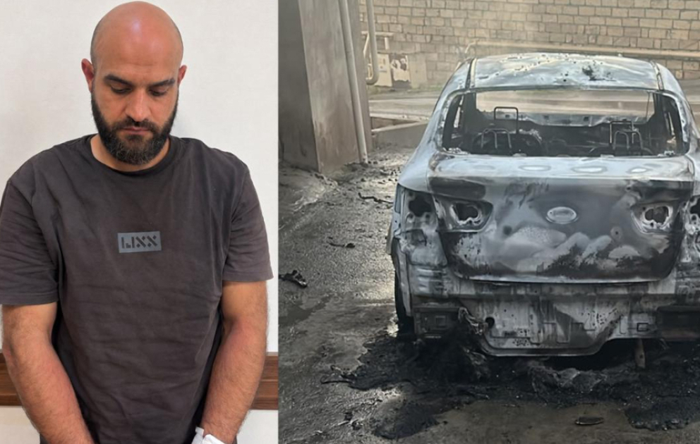 В Гарадаге арестовано лицо, поджегшее автомобиль директора школы