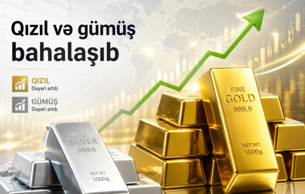 Qızıl və gümüş bahalaşıb