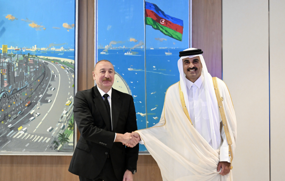 President Ilham Aliyev met with Amir of Qatar