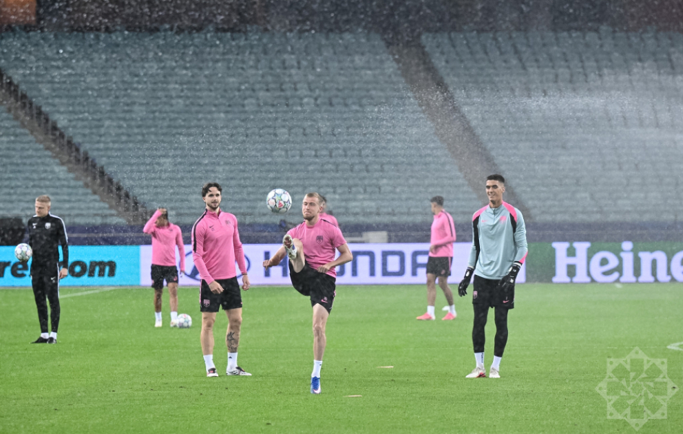 “Sabah” Bakı Olimpiya Stadionunda məşqə çıxıb