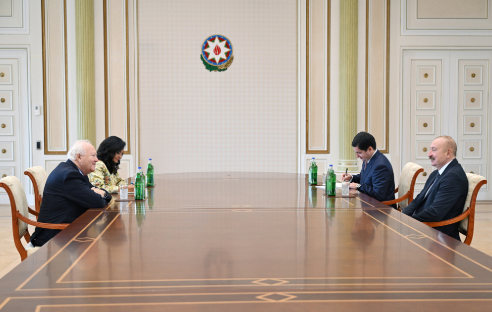 Le président Aliyev reçoit le haut représentant de l’ONU pour l’Alliance des civilisations