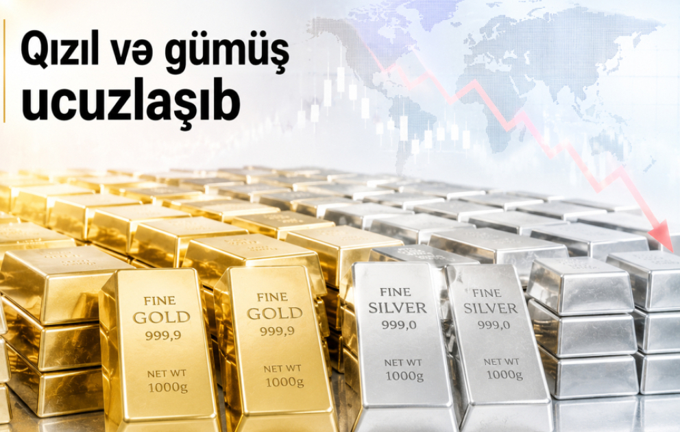 Qızıl və gümüş ucuzlaşıb