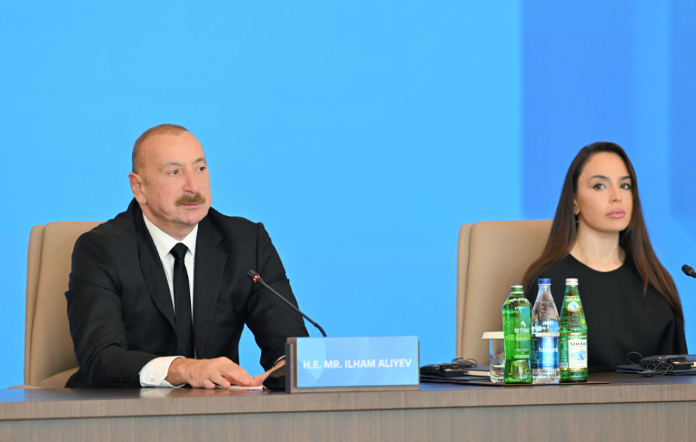 Prezident İlham Əliyev Dialoq Forumunda Azərbaycanın öz torpaqlarını azad etməsindən danışıb
