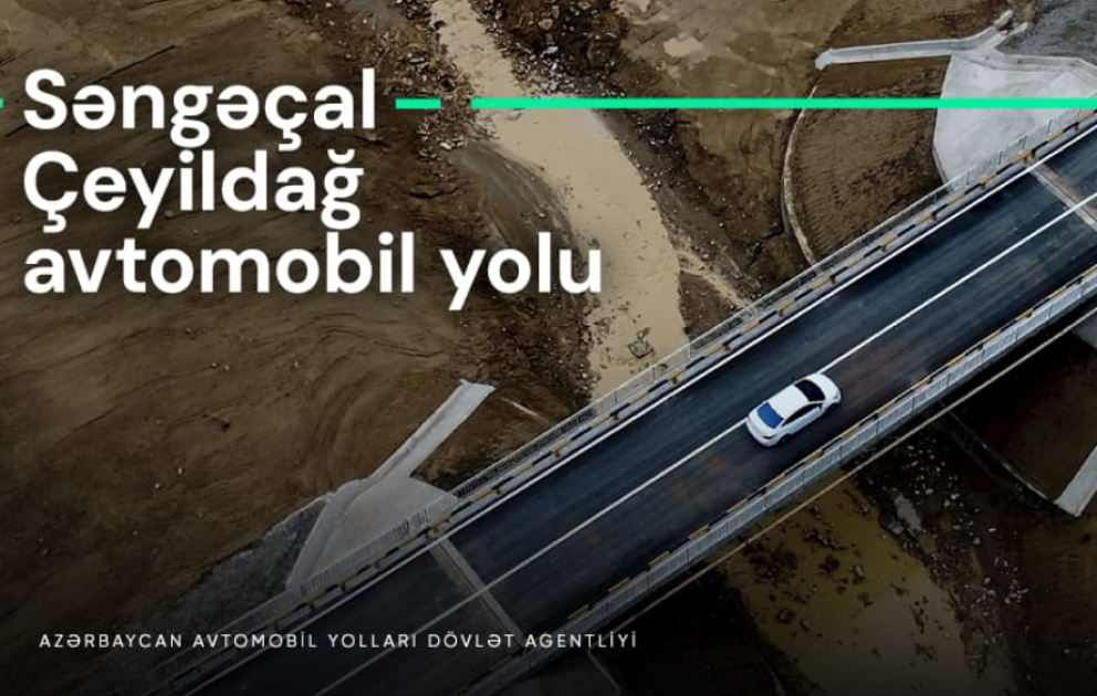 Qaradağda sel nəticəsində dağılmış körpünün yerində yenisi tikilib