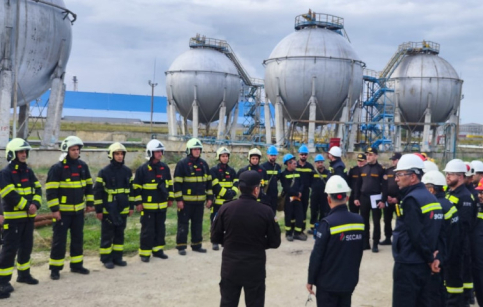 FHN-in Dövlət Yanğından Mühafizə Xidməti yanğın-taktiki təlim keçirib